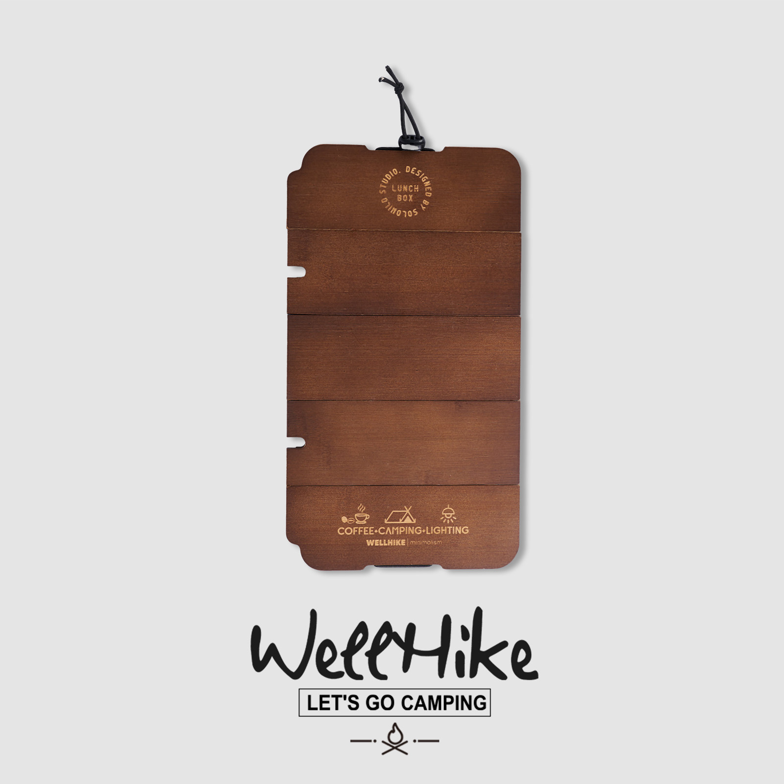 Camping Solar Lantern - WELLHIKE Lunch Box Five Fold Wooden