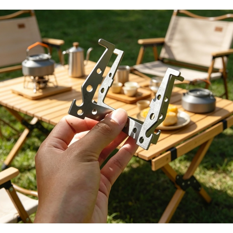 Outdoor Camping Outlet - 1Pc/Set Split Type Stainless Steel Crisscross