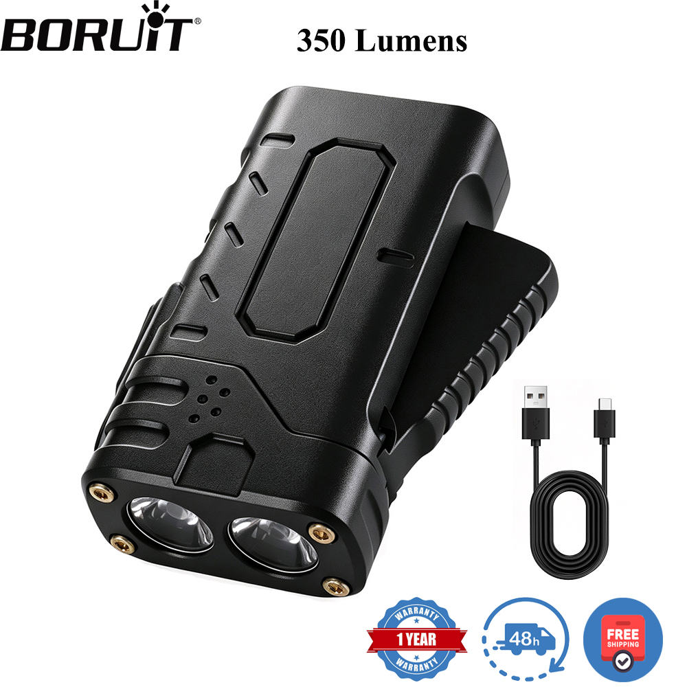 Outdoor Camping Accessories - BORUIiT Hand Crank EDC LED Flashlight