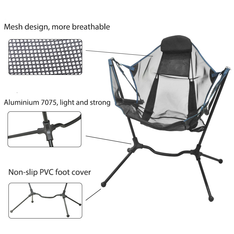 Custom Logo Outdoor Portable B - Outdoor Camping Rocking Chair 评论和价格