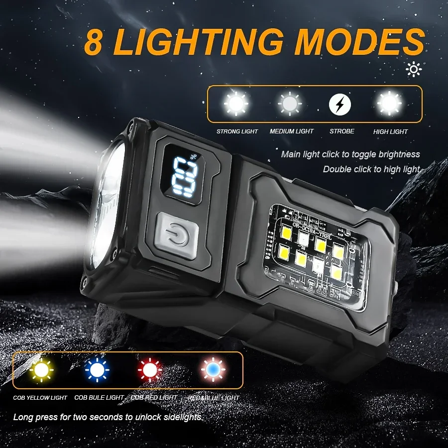 Mini Portable LED COB Flashlig - Battery Outdoor Camping 评论和价格