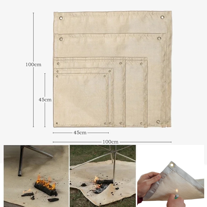 Camping Fireproof Mat Heat Res - Outdoor Camping Fire Pit 评论和价格