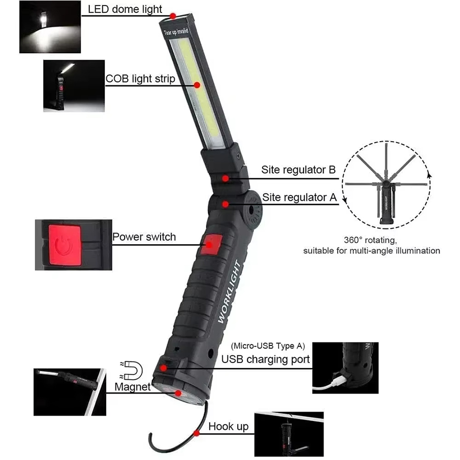 Portable LED Flashlight with M - Outdoor Camping Lantern 评论和价格