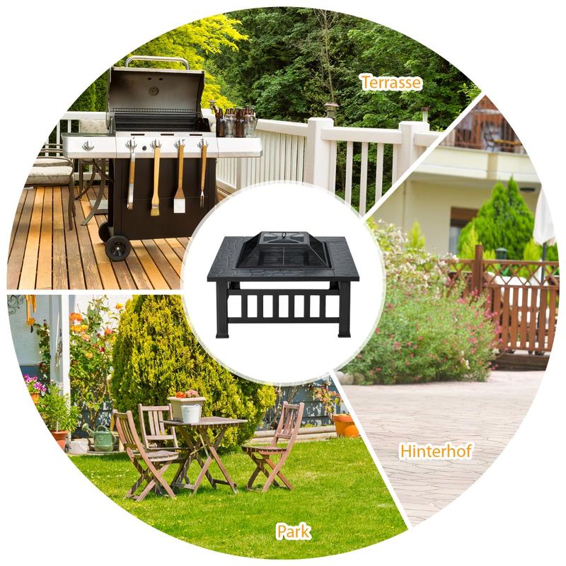 32 Inch 3 in 1 Outdoor Square  - Outdoor Camping Fire Pit 评论和价格