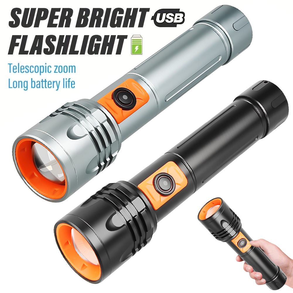 High Power LED Flashlight USB  - Outdoor Camping Lantern 评论和价格