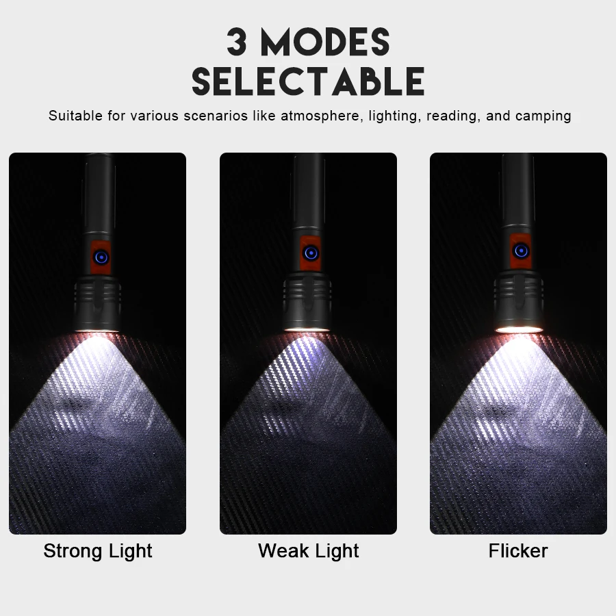 High Power LED Flashlight USB  - Outdoor Camping Lantern 评论和价格
