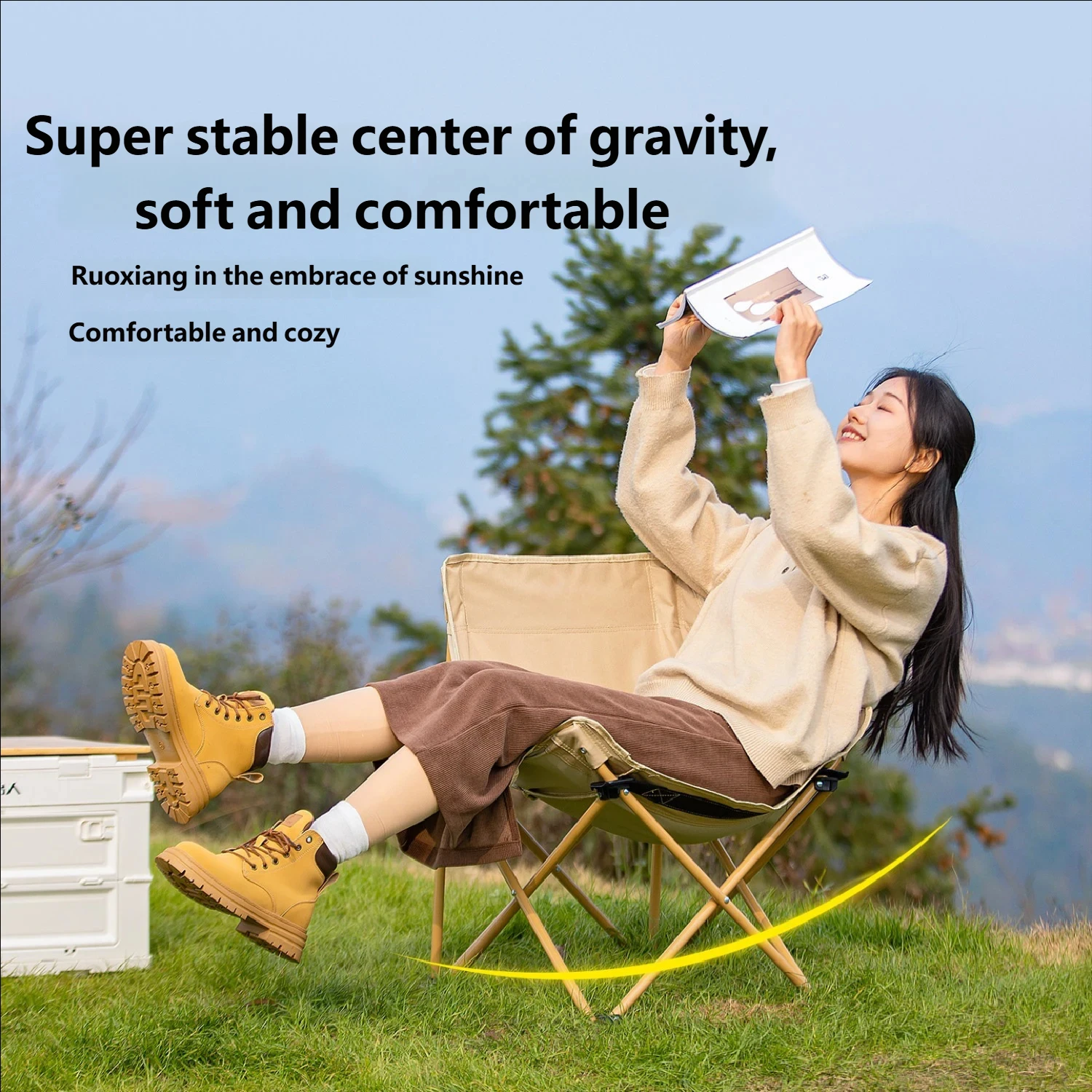 Portable Folding Moon Chair -  - Outdoor Camping Rocking Chair 评论和价格