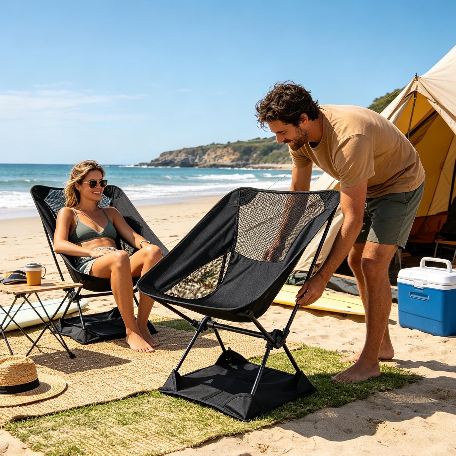 Oxford Cloth Anti-Sink Camp Ch - Outdoor Camping Loveseat 评论和价格
