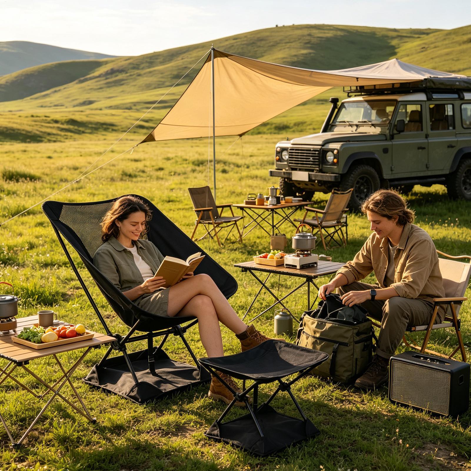 Oxford Cloth Anti-Sink Camp Ch - Outdoor Camping Loveseat 评论和价格