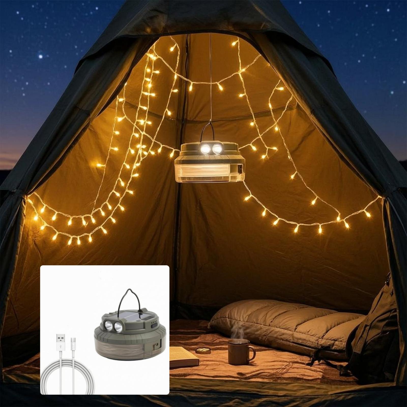 Lantern with Twin LED Solar Ca - Camping Solar Lantern 评论和价格