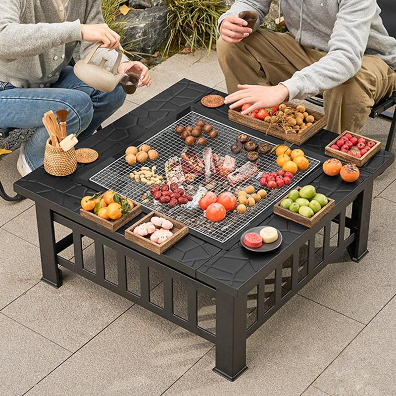 Camping Firewood Stove Square  - Outdoor Camping Fire Pit 评论和价格