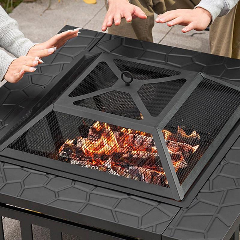 Camping Firewood Stove Square  - Outdoor Camping Fire Pit 评论和价格