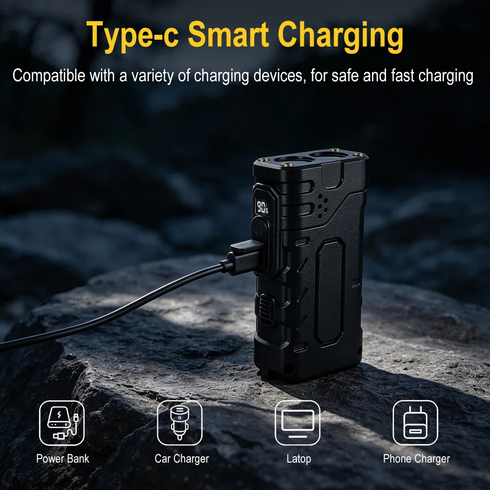 BORUIiT Hand Crank EDC LED Fla - Outdoor Camping Accessories 评论和价格