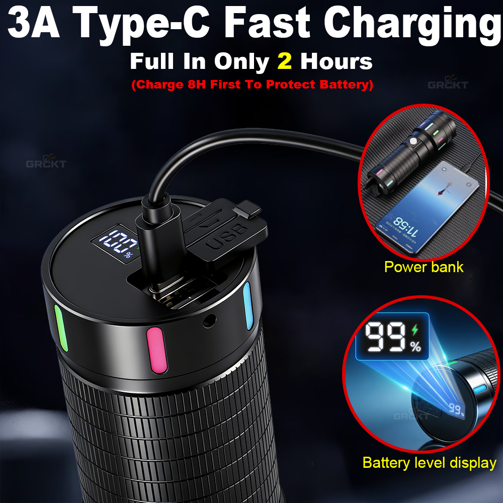 80000CD Most Powerful LED Flas - Outdoor Camping Accessories 评论和价格