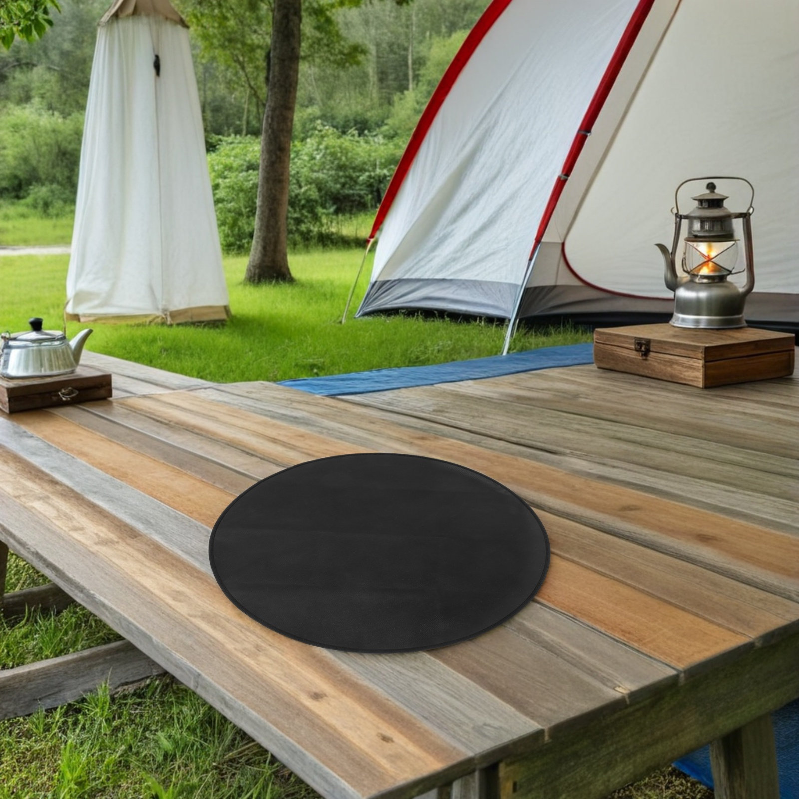 Round Fireproof Bbq Mat Heat R - Outdoor Camping Fire Pit 评论和价格
