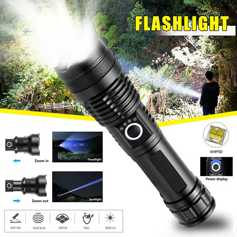 High Power XHP70 Led Flashligh - Outdoor Camping Accessories 评论和价格